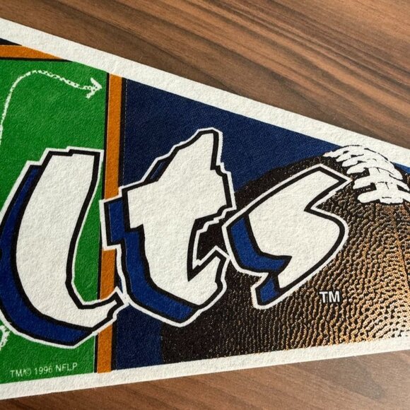 Vintage 1996 Indianapolis Colts Felt Pennant NFLP Tag Express - Picture 8 of 15
